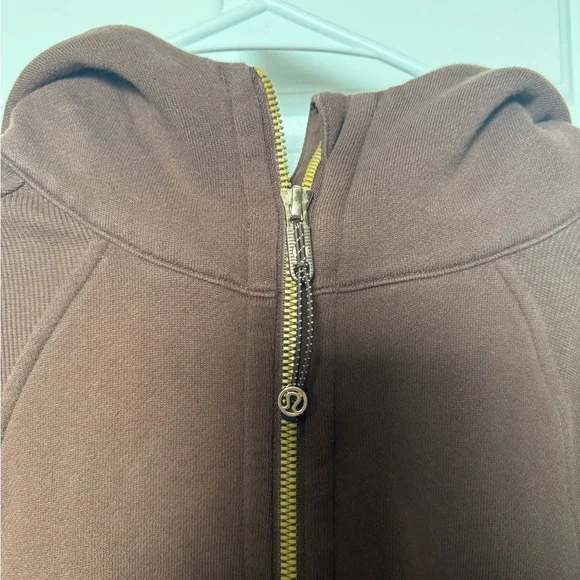 lululemon athletica Brown Scuba Oversized Full Zip Jacket with gold zipper - Picture 4 of 4